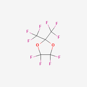 molecular formula C5F10O2 B13765202 1,3-Dioxolane, 4,4,5,5-tetrafluoro-2,2-bis(trifluoromethyl)- CAS No. 64499-64-5