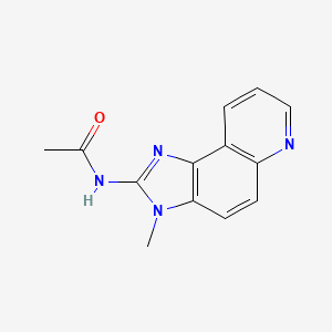 molecular formula C13H12N4O B13765229 Acetamide, N-(3-methyl-3H-imidazo(4,5-f)quinolin-2-yl)- CAS No. 108529-37-9