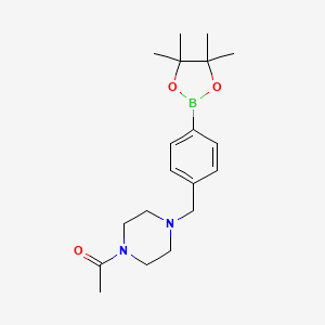 1-(4-(4-(4,4,5,5-Tetramethyl-1,3,2-dioxaborolan-2-yl)benzyl)piperazin-1-yl)ethanone