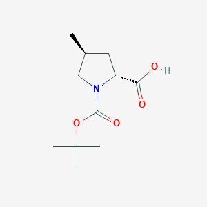 molecular formula C11H19NO4 B1376528 (2R,4S)-1-Boc-4-methylpyrrolidine-2-carboxylic acid CAS No. 1018818-04-6