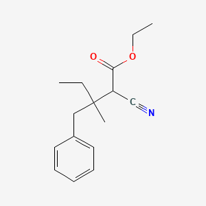molecular formula C16H21NO2 B13765305 Ethyl 3-benzyl-2-cyano-3-methylpentanoate CAS No. 70289-04-2