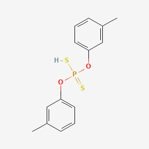 molecular formula C14H15O2PS2 B13765329 O,O'-Di-m-cresyl dithiophosphate CAS No. 7595-89-3