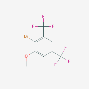 molecular formula C9H5BrF6O B1376538 2-Bromo-3,5-bis(trifluoromethyl)anisole CAS No. 1261667-41-7