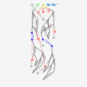 molecular formula C36H25ClCrN4Na2O7S+2 B13765481 Disodium (1-((5-chloro-2-hydroxyphenyl)azo)-2-naphtholato(2-))(3-hydroxy-4-((2-hydroxy-1-naphthyl)azo)naphthalene-1-sulphonato(3-))chromate(2-) CAS No. 75214-56-1