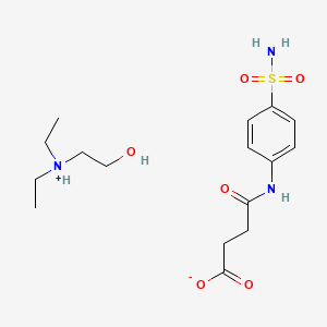 molecular formula C16H27N3O6S B13765485 Diethyl(2-hydroxyethyl)azanium;4-oxo-4-(4-sulfamoylanilino)butanoate CAS No. 112997-67-8