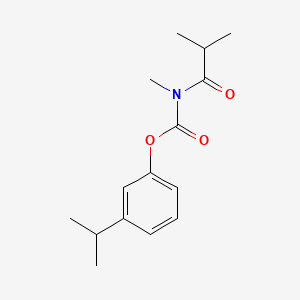 molecular formula C15H21NO3 B13765503 Carbamic acid, isobutyrylmethyl-, m-cumenyl ester CAS No. 5748-26-5