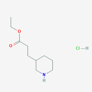 molecular formula C10H20ClNO2 B1376551 Ethyl 3-(piperidin-3-yl)propanoate hydrochloride CAS No. 1019852-05-1