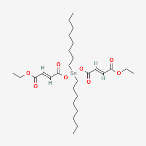 molecular formula C28H48O8Sn B13765510 3,8,10-Trioxa-9-stannatetradeca-5,12-dien-14-oic acid, 9,9-dioctyl-4,7,11-trioxo-, ethyl ester CAS No. 68109-88-6