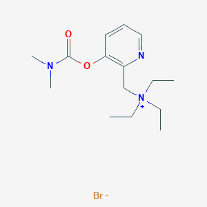 molecular formula C15H26BrN3O2 B13765577 2-Pyridinemethanaminium, 3-(((dimethylamino)carbonyl)oxy)-N,N,N-triethyl-, bromide CAS No. 66967-88-2