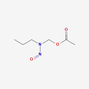molecular formula C6H12N2O3 B13765592 N-Propyl-N-(acetoxymethyl)nitrosamine CAS No. 66017-91-2