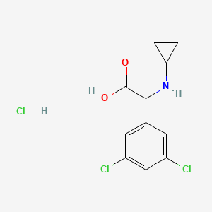 molecular formula C11H12Cl3NO2 B1376560 2-(Cyclopropylamino)-2-(3,5-dichlorophenyl)acetic acid hydrochloride CAS No. 1423024-44-5