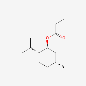 molecular formula C13H24O2 B13765626 Cyclohexanol, 5-methyl-2-(1-methylethyl)-, 1-propanoate, (1S,2R,5R)- CAS No. 68539-56-0