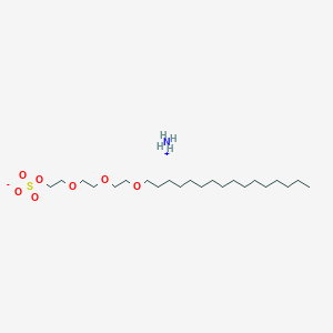 molecular formula C22H49NO7S B13765664 Azane; 2-[2-(2-hexadecoxyethoxy)ethoxy]ethyl hydrogen sulfate CAS No. 56049-85-5