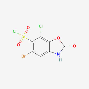 molecular formula C7H2BrCl2NO4S B1376567 5-Bromo-7-chloro-2-oxo-2,3-dihydro-1,3-benzoxazole-6-sulfonyl chloride CAS No. 1423031-26-8
