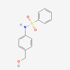 molecular formula C13H13NO3S B13765696 N-[4-(hydroxymethyl)phenyl]benzenesulfonamide CAS No. 90312-03-1