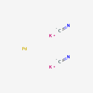 molecular formula C2K2N2Pd B13765706 Dipotassium bis(cyano-C)palladate(2-) CAS No. 57373-76-9