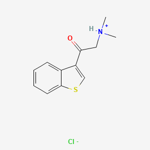 molecular formula C12H14ClNOS B13765712 Benzo(b)thien-3-yl dimethylaminomethyl ketone hydrochloride CAS No. 7388-08-1