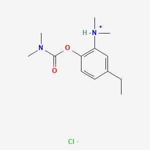 molecular formula C13H21ClN2O2 B13765728 Carbamic acid, dimethyl-, (2-(dimethylamino)-4-ethylphenyl) ester, hydrochloride CAS No. 63884-69-5
