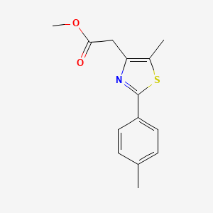molecular formula C14H15NO2S B13765740 Methyl [5-methyl-2-(4-methylphenyl)-1,3-thiazol-4-YL]acetate CAS No. 496062-19-2