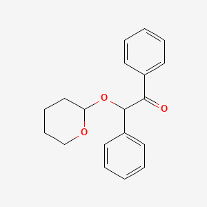 molecular formula C19H20O3 B13765821 Ethanone, 1,2-diphenyl-2-[(tetrahydro-2H-pyran-2-yl)oxy]- CAS No. 51706-34-4