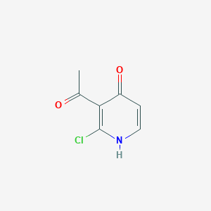 molecular formula C7H6ClNO2 B13765890 1-(2-Chloro-4-hydroxypyridin-3-YL)ethanone 