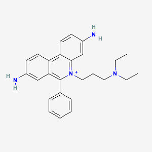 molecular formula C26H31N4+ B13765915 Phenanthridinium, 3,8-diamino-5-(3-(diethylamino)propyl)-6-phenyl- CAS No. 68613-50-3
