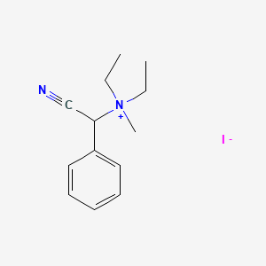 molecular formula C13H19IN2 B13765923 Methyl-(phenylcyanomethyl)-diethylammonium iodide CAS No. 64049-87-2