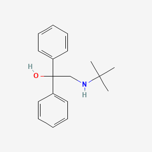 molecular formula C18H23NO B13765987 Benzhydrol, alpha-((tert-butylamino)methyl)- CAS No. 6071-99-4