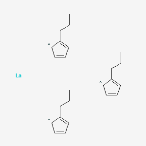 molecular formula C24H33La B13766013 Lanthanum,tris[(1,2,3,4,5-h)-1-(1-methylethyl)-2,4-cyclopentadien-1-yl]- 