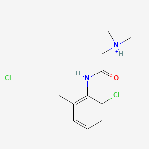 molecular formula C13H20Cl2N2O B13766042 Acetanilide, 2'-chloro-2-(diethylamino)-6'-methyl-, hydrochloride CAS No. 77966-50-8