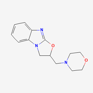 molecular formula C14H17N3O2 B13766064 2-(Morpholinomethyl)-2,3-dihydrobenzimidazo(1,2-b)oxazole CAS No. 61532-58-9