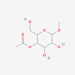 molecular formula C9H16O7 B13766066 methyl 4-O-acetylhexopyranoside CAS No. 7464-26-8