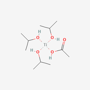 molecular formula C11H28O5Ti B13766103 Titanium, (acetato-kappaO)tris(2-propanolato)-, (T-4)- CAS No. 57567-87-0