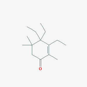 molecular formula C15H26O B13766115 2-Cyclohexen-1-one, triethyltrimethyl- CAS No. 68845-35-2