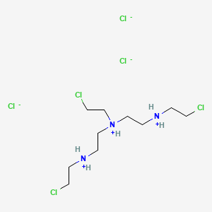 molecular formula C10H25Cl6N3 B13766132 Ethylenediamine, N,N'-bis(2-chloroethyl)-N-(2-chloroethylaminoethyl)-, trihydrochloride CAS No. 63918-35-4