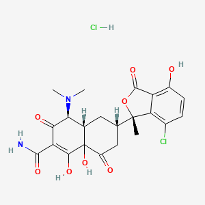 molecular formula C22H24Cl2N2O8 B13766135 Isochlortetracycline hydrochloride 