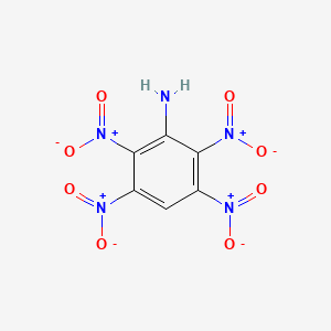 molecular formula C6H3N5O8 B13766140 Benzenamine, tetranitro- CAS No. 53014-37-2