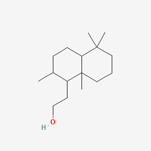molecular formula C16H30O B13766243 Decahydro-2,5,5,8a-tetramethylnaphthalene-1-ethanol CAS No. 53779-41-2