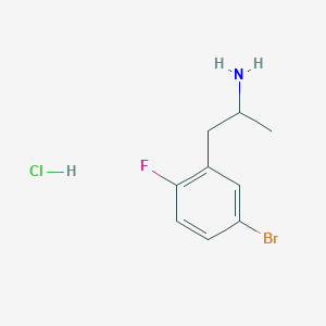 molecular formula C9H12BrClFN B1376625 1-(5-Bromo-2-fluorophenyl)propan-2-amine hydrochloride CAS No. 1423034-35-8