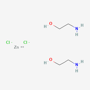 molecular formula C4H14Cl2N2O2Zn B13766258 Zinc di(ethanolamine), chloride CAS No. 67989-87-1