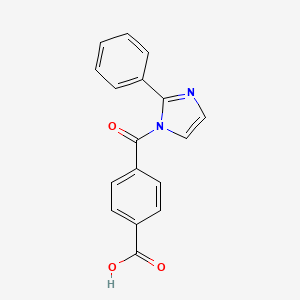 molecular formula C17H12N2O3 B13766292 Benzoic acid, carbonylbis(((2-phenyl-1H-imidazol-1-yl)carbonyl)- CAS No. 68391-21-9