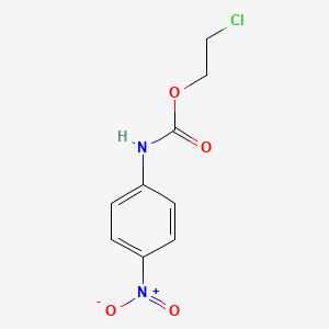 molecular formula C9H9ClN2O4 B13766303 Carbamic acid, (4-nitrophenyl)-, 2-chloroethyl ester CAS No. 60480-06-0