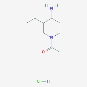 molecular formula C9H19ClN2O B1376631 1-(4-Amino-3-ethylpiperidin-1-yl)ethan-1-one hydrochloride CAS No. 1423028-17-4