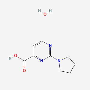 molecular formula C9H13N3O3 B1376632 2-(Pyrrolidin-1-yl)pyrimidine-4-carboxylic acid hydrate CAS No. 1423033-40-2