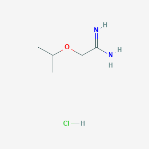 molecular formula C5H13ClN2O B1376633 2-(Propan-2-yloxy)ethanimidamide hydrochloride CAS No. 1423033-48-0