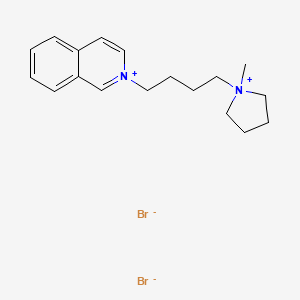 molecular formula C18H26Br2N2 B13766339 Isoquinolinium, 2-(4-(1-methylpyrrolidinio)butyl)-, dibromide CAS No. 64047-56-9