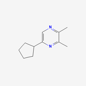 molecular formula C11H16N2 B13766383 5-Cyclopentyl-2,3-dimethylpyrazine CAS No. 73570-40-8