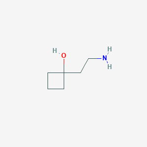 molecular formula C6H13NO B1376641 1-(2-Aminoethyl)cyclobutan-1-ol CAS No. 1289648-07-2