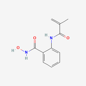 molecular formula C11H12N2O3 B13766413 N-Hydroxy-2-[(2-methyl-1-oxoallyl)amino]benzamide CAS No. 68555-80-6