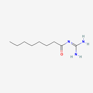 molecular formula C9H19N3O B13766425 N-Amidinooctanamide CAS No. 5633-74-9